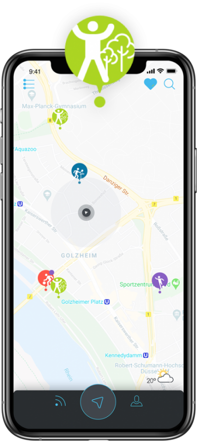 SiPphone öffentliche Sportplätze in Düsseldorf